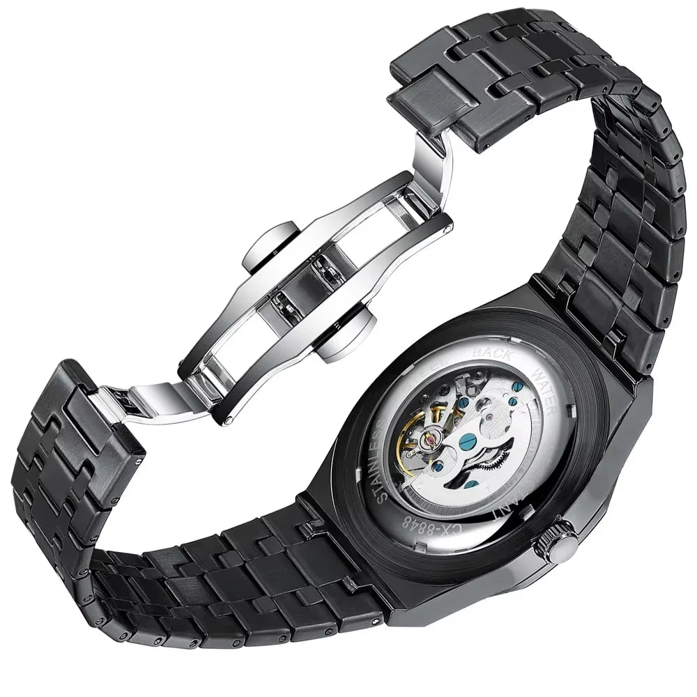 8848 Automatic Mens Watches Top Brand Mechanical Tourbillon Wrist Watch Waterproof Business Stainless Steel Sport Watches
