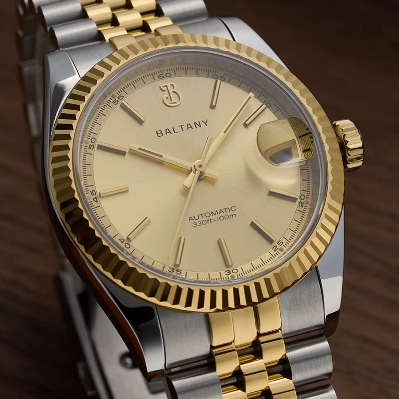 36Mm Gold Watch Men S4084 Waterproof 10ATM Jubilee Bracelet NH35 Automatic Mechanical Luxury Dress Watches for Men