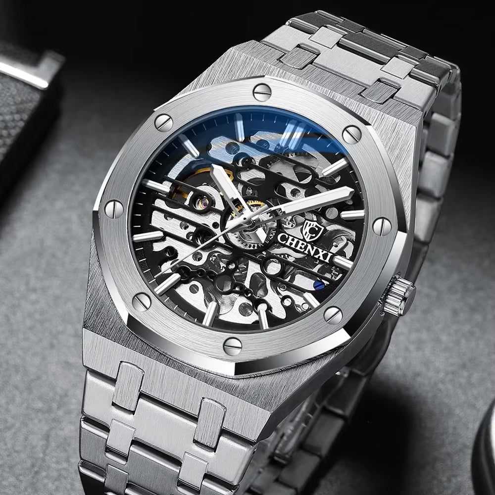 8848 Automatic Mens Watches Top Brand Mechanical Tourbillon Wrist Watch Waterproof Business Stainless Steel Sport Watches