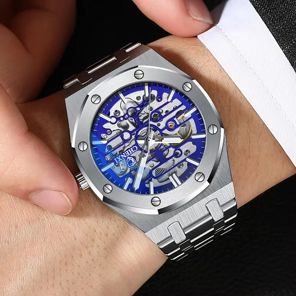 8848 Automatic Mens Watches Top Brand Mechanical Tourbillon Wrist Watch Waterproof Business Stainless Steel Sport Watches