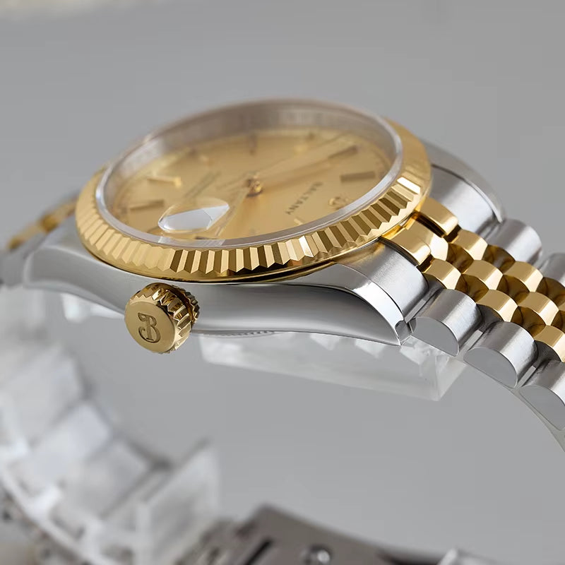 36Mm Gold Watch Men S4084 Waterproof 10ATM Jubilee Bracelet NH35 Automatic Mechanical Luxury Dress Watches for Men