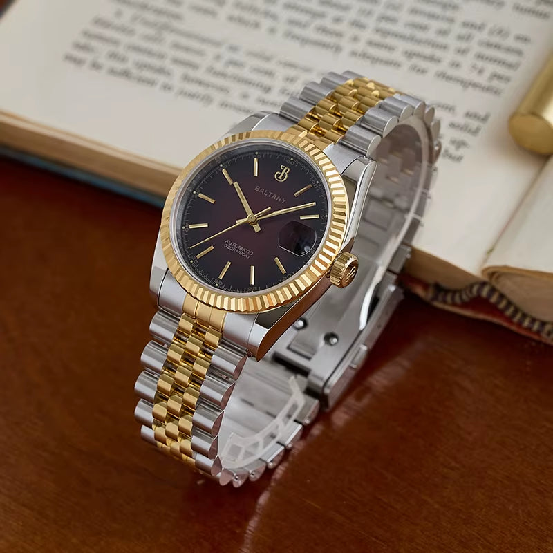 36Mm Gold Watch Men S4084 Waterproof 10ATM Jubilee Bracelet NH35 Automatic Mechanical Luxury Dress Watches for Men